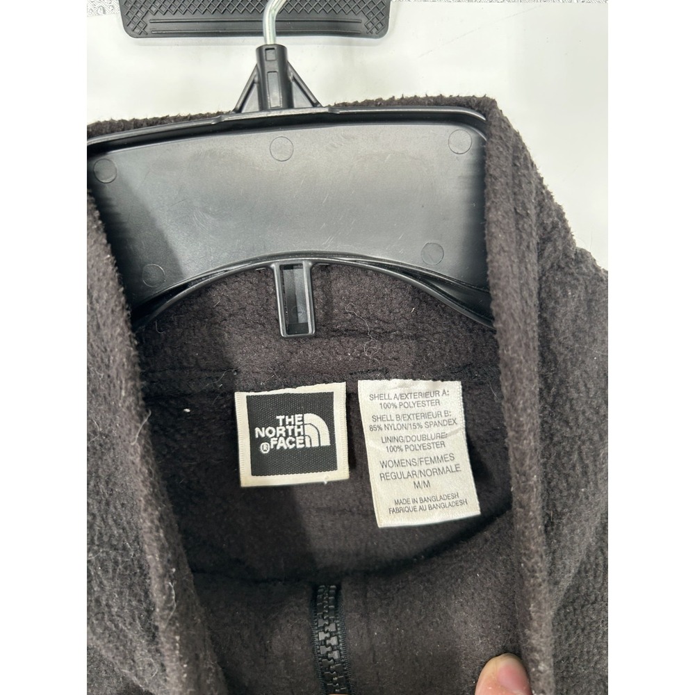 The North Face Fleece Jacket Womens Medium Zipper Pockets Mock Neck Full Zip Up - Picture 4 of 6